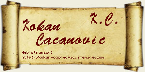 Kokan Cacanović vizit kartica